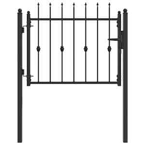 vidaXL Tara aed ASTEN 100 x 75 cm Metall Must Lukustatav