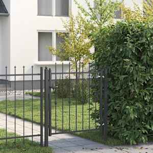 Ograjna vrata HORST 100 x 100 cm Kovina Črna Zaklenljivo