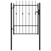 vidaXL Tara aed ASTEN 100 x 125 cm Lukustatav Metall Must