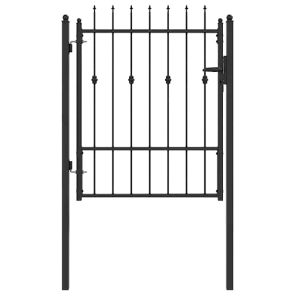 vidaXL Tara aed ASTEN 100 x 125 cm Metall Must Lukustatav