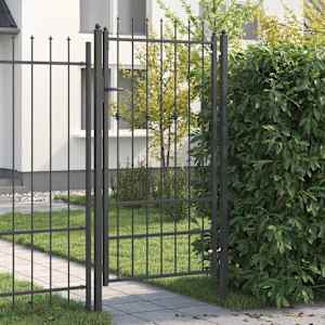 Ograjna vrata HORST 100 x 175 cm Kovina Črna Zaklenljivo