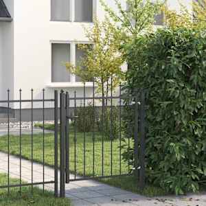 Ograjna vrata HORST 100 x 100 cm Kovina Črna Zaklenljivo
