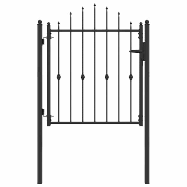 vidaXL Tara aed ASTEN 100 x 100 cm Metall Must Lukustatav