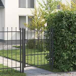 Ograjna vrata HORST 100 x 125 cm Kovina Črna Zaklenljivo
