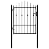vidaXL Tara aed ASTEN 100 x 125 cm Metall Must Lukustatav