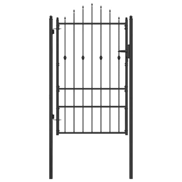 vidaXL Tara aed ASTEN 100 x 150 cm Metall Must Lukustatav