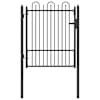 vidaXL Tara aed DRONTEN 100 x 125 cm Lukustatav Metall Must