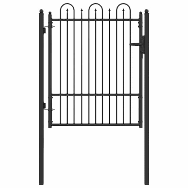 vidaXL Tara aed DRONTEN 100 x 125 cm Metall Must Lukustatav