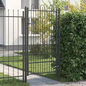 Ograjna vrata HORST 100 x 175 cm Jeklo Črna Zaklenljivo