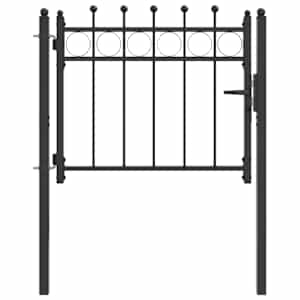 vidaXL Tara aed HORST 100 x 75 cm Metall Must Lukustatav