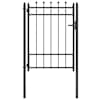 vidaXL Tara aed HORST 100 x 125 cm Metall Must Lukustatav