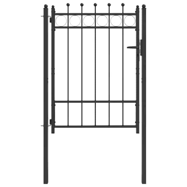 vidaXL Tara aed HORST 100 x 125 cm Metall Must Lukustatav