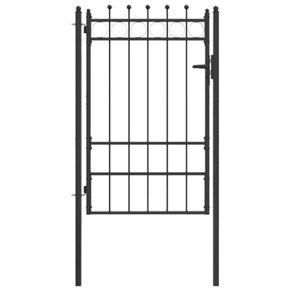 vidaXL Tara aed HORST 100 x 150 cm Metall Must Lukustatav
