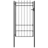 vidaXL Tara aed TILBURG 100 x 175 cm Lukustatav Metall Must