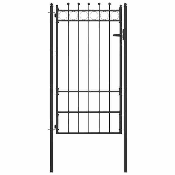 vidaXL Tara aed HORST 100 x 175 cm Metall Must Lukustatav