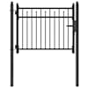 vidaXL Tara aed BAARLO 100 x 75 cm Metall Must Lukustatav