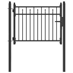 vidaXL Tara aed BAARLO 100 x 75 cm Metall Must Lukustatav