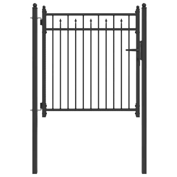 vidaXL Tara aed BAARLO 100 x 100 cm Metall Must Lukustatav