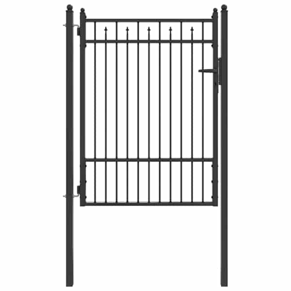 vidaXL Tara aed BAARLO 100 x 125 cm Metall Must Lukustatav