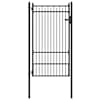 vidaXL Tara aed BAARLO 100 x 175 cm Lukustatav Metall Must