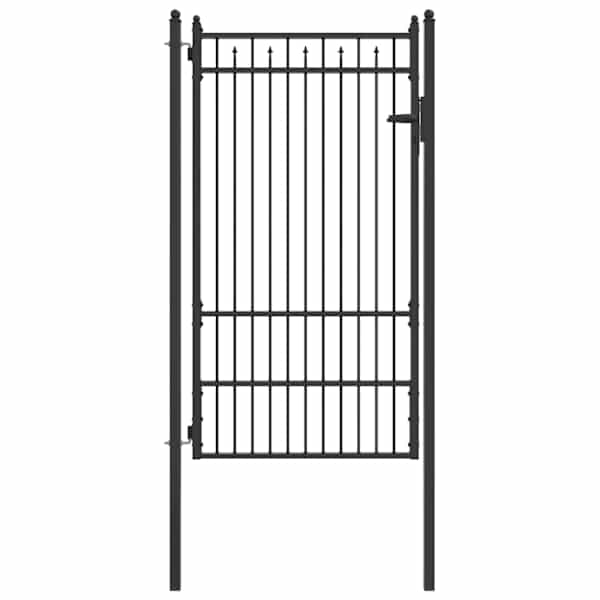 vidaXL Tara aed BAARLO 100 x 175 cm Metall Must Lukustatav