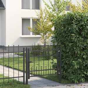 Ograjna vrata HORST 100 x 75 cm Kovina Črna Zaklenljivo