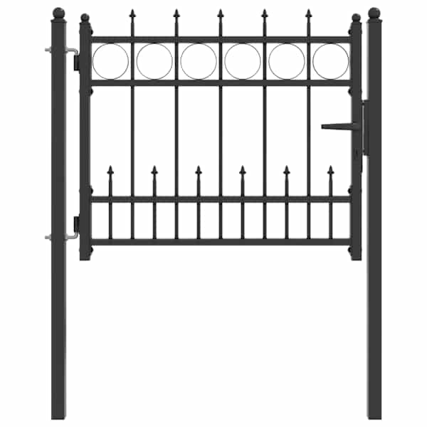 vidaXL Tara aed HORST 100 x 75 cm Metall Must Lukustatav