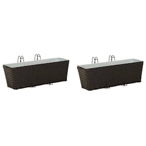 vidaXL Piire 2 tk Must 50 x 17 x 17 cm Metall
