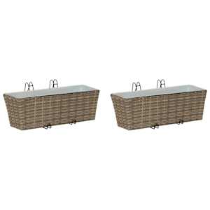vidaXL Piire 2 tk Hall 50 x 17 x 17 cm Metall