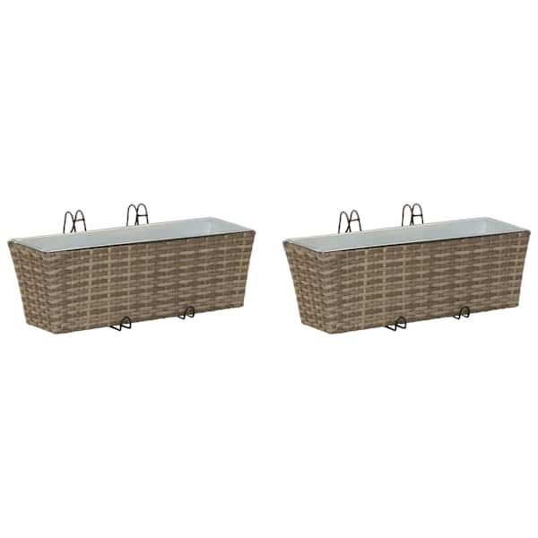 vidaXL Piire 2 tk Hall 50 x 17 x 17 cm Metall