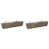 vidaXL Piire 2 tk Hall 80 x 17 x 17 cm Metall