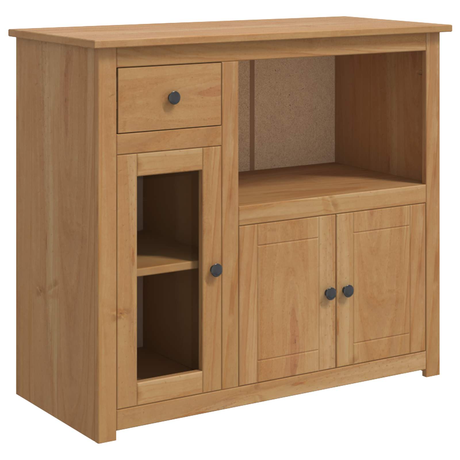 VidaXL Comoda pentru cuptor cu microunde cu ușă PANAMA Ceară de Miere