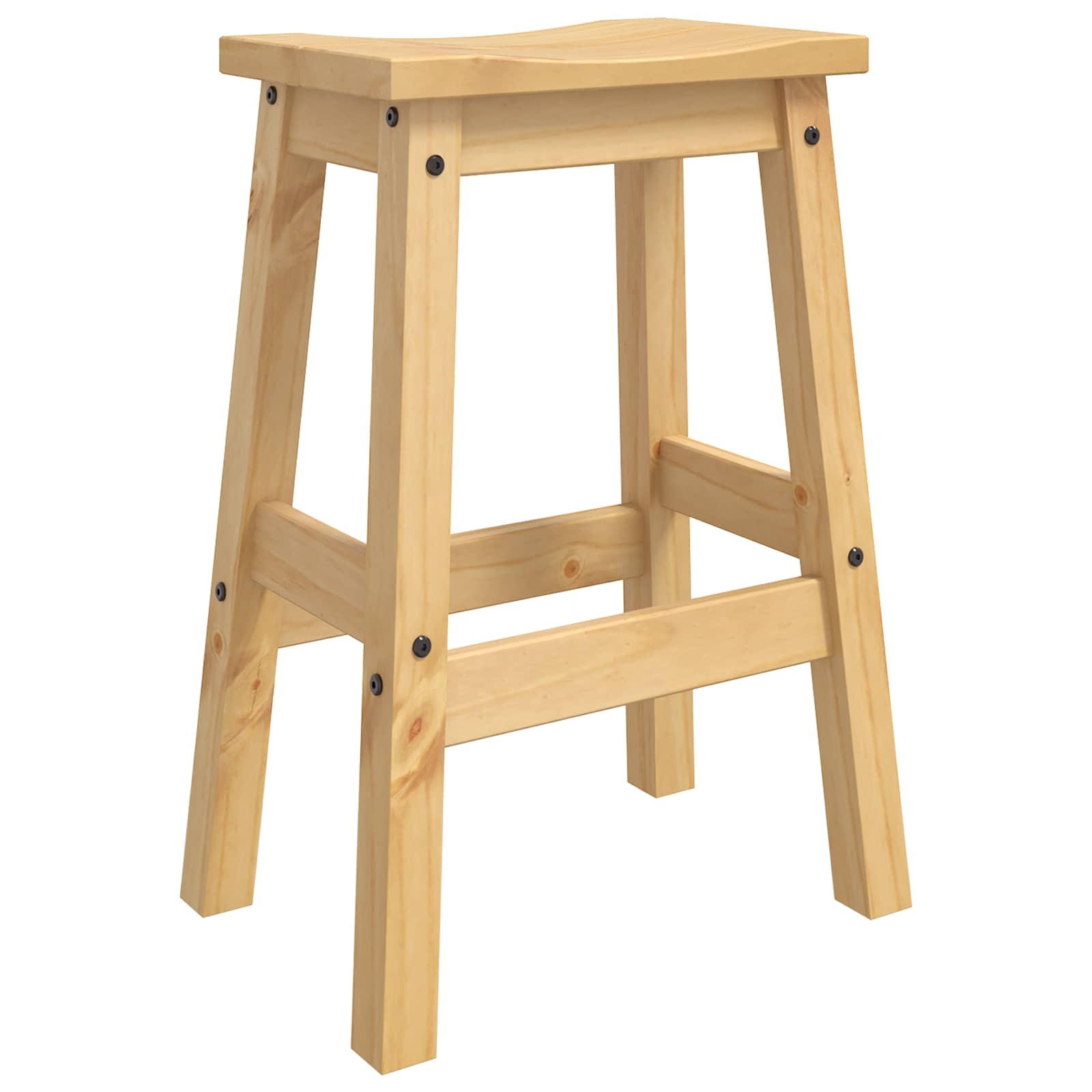 Barkruk 2 pcs Honing Wax 44 x 30 x 63 cm Massief dennenhout image 5