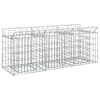 vidaXL Gabioni t&otilde;stetud voodi 150 x 50 x 60 cm Tsingitud teras
