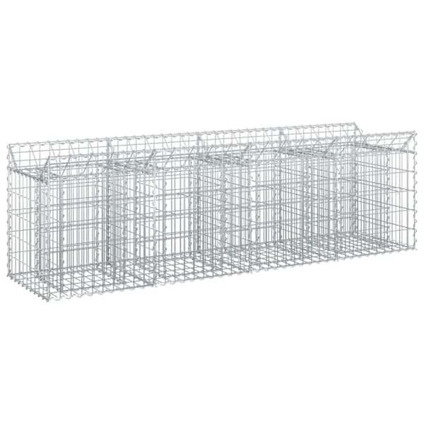 vidaXL Gabioni t&otilde;stetud voodi 200 x 50 x 60 cm Tsingitud teras