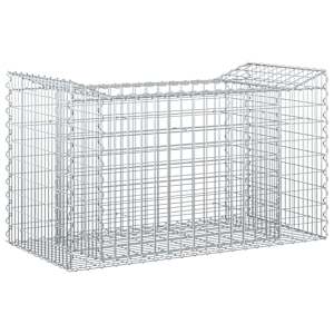 vidaXL Gabioni t&otilde;stetud voodi 50 x 100 x 60 cm Tsingitud teras