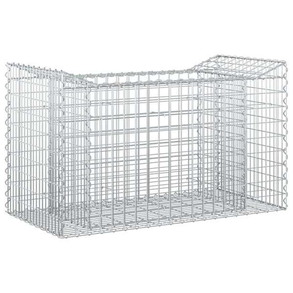 vidaXL Gabioni t&otilde;stetud voodi 50 x 100 x 60 cm Tsingitud teras