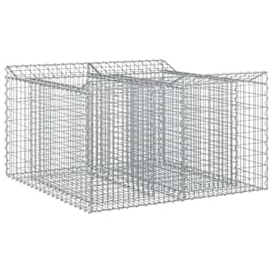vidaXL Gabioni t&otilde;stetud voodi 100 x 100 x 60 cm Tsingitud teras