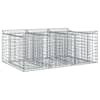 vidaXL Gabioni t&otilde;stetud voodi 150 x 100 x 60 cm Tsingitud teras