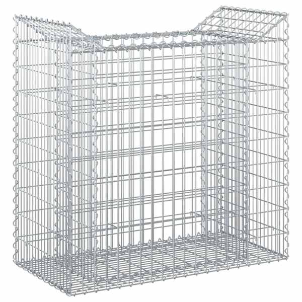 vidaXL Gabioni t&otilde;stetud voodi 50 x 100 x 100 cm Tsingitud teras