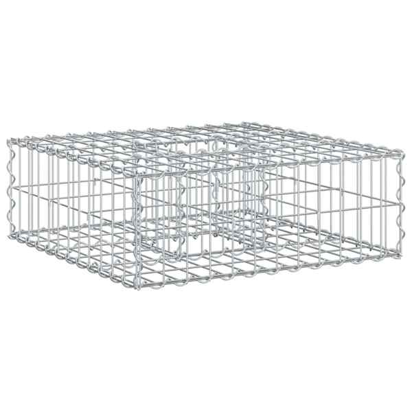 vidaXL Gabioni t&otilde;stetud voodi 60 x 60 x 20 cm Tsinkteras H&otilde;bedane