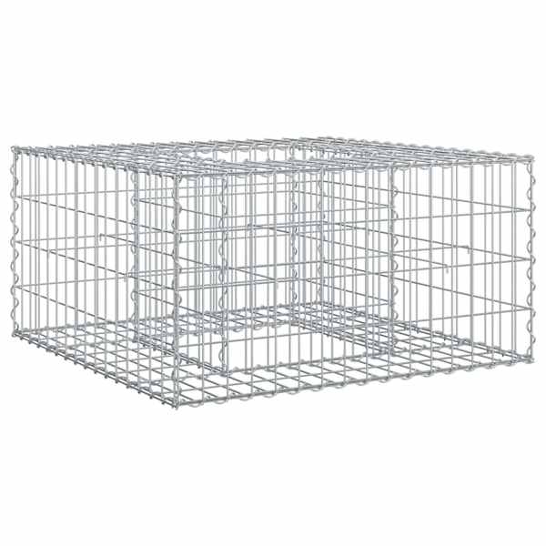 vidaXL Gabioni t&otilde;stetud voodi 80 x 80 x 40 cm Tsinkteras H&otilde;bedane