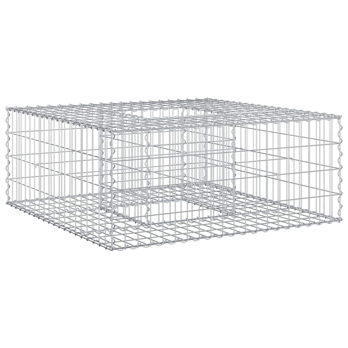 Gabion højbed Galvaniseret stål Sølv - Billede 2