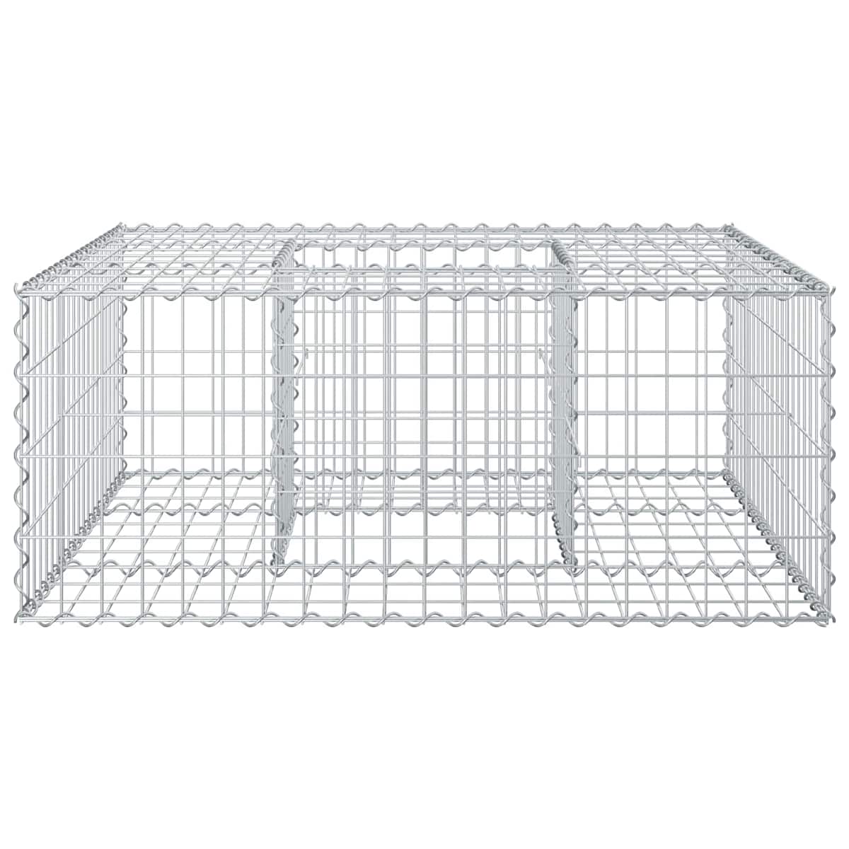 Gabion højbed Galvaniseret stål Sølv - Billede 6