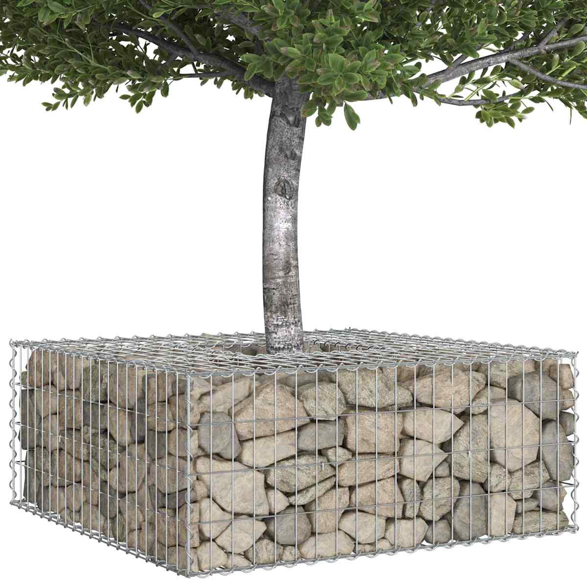 Gabion højbed Galvaniseret stål Sølv - Billede 3
