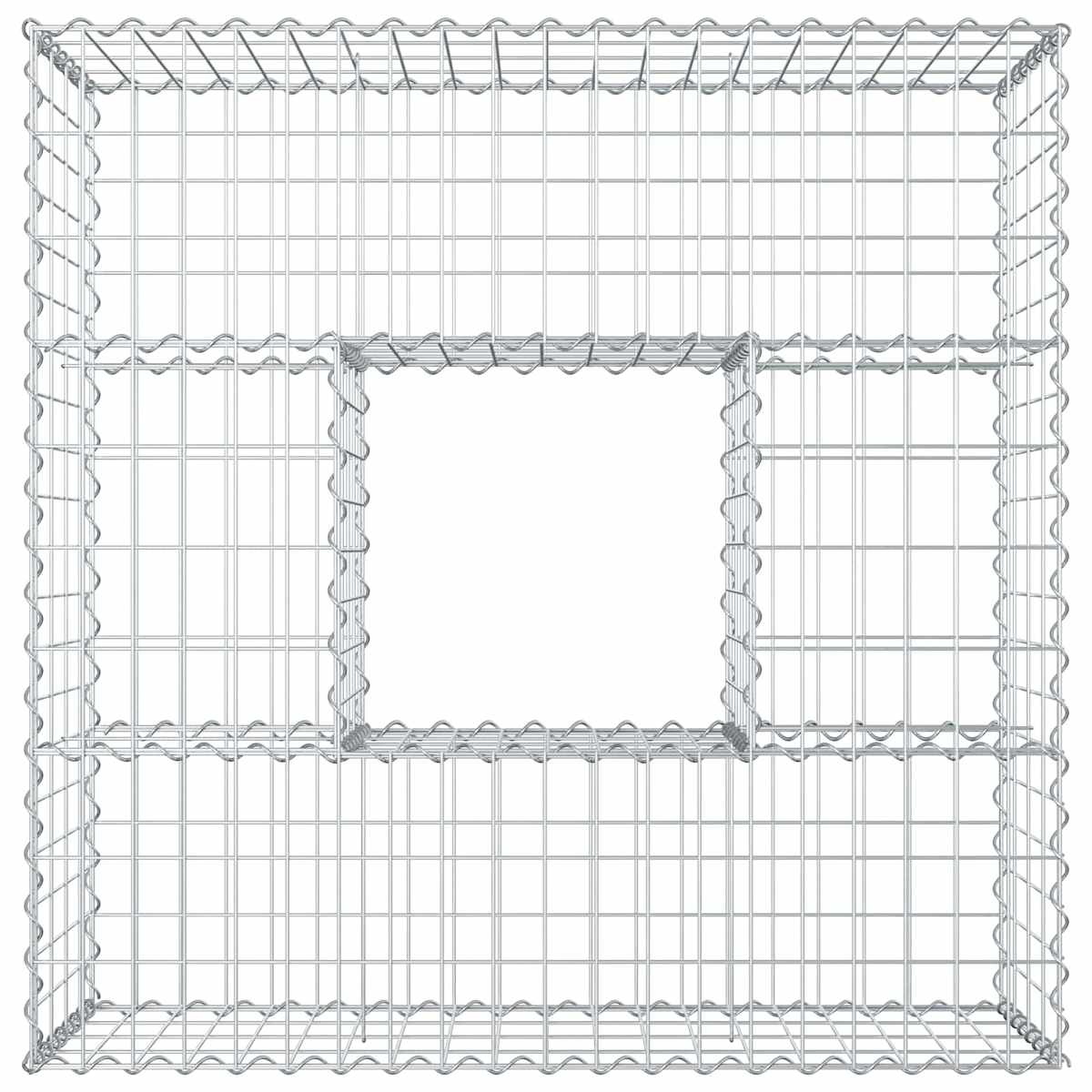 Gabion højbed Galvaniseret stål Sølv - Billede 7