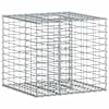 vidaXL Gabioni t&otilde;stetud voodi 60 x 60 x 55 cm Tsingitud teras H&otilde;bedane