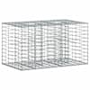 vidaXL Gabioni t&otilde;stetud voodi 100 x 60 x 55 cm Tsingitud teras
