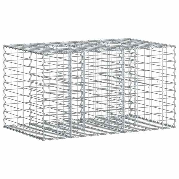 vidaXL Gabioni t&otilde;stetud voodi 100 x 60 x 55 cm Tsingitud teras