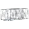 vidaXL Gabioni t&otilde;stetud voodi 140 x 60 x 55 cm Tsingitud teras